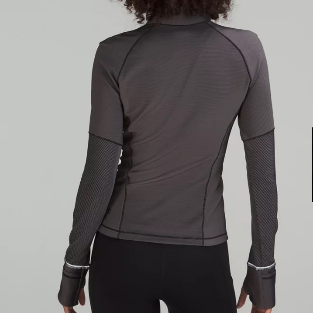 Lululemon Two-Tone Ribbed Running Half Zip Size 2 - Picture 9 of 12